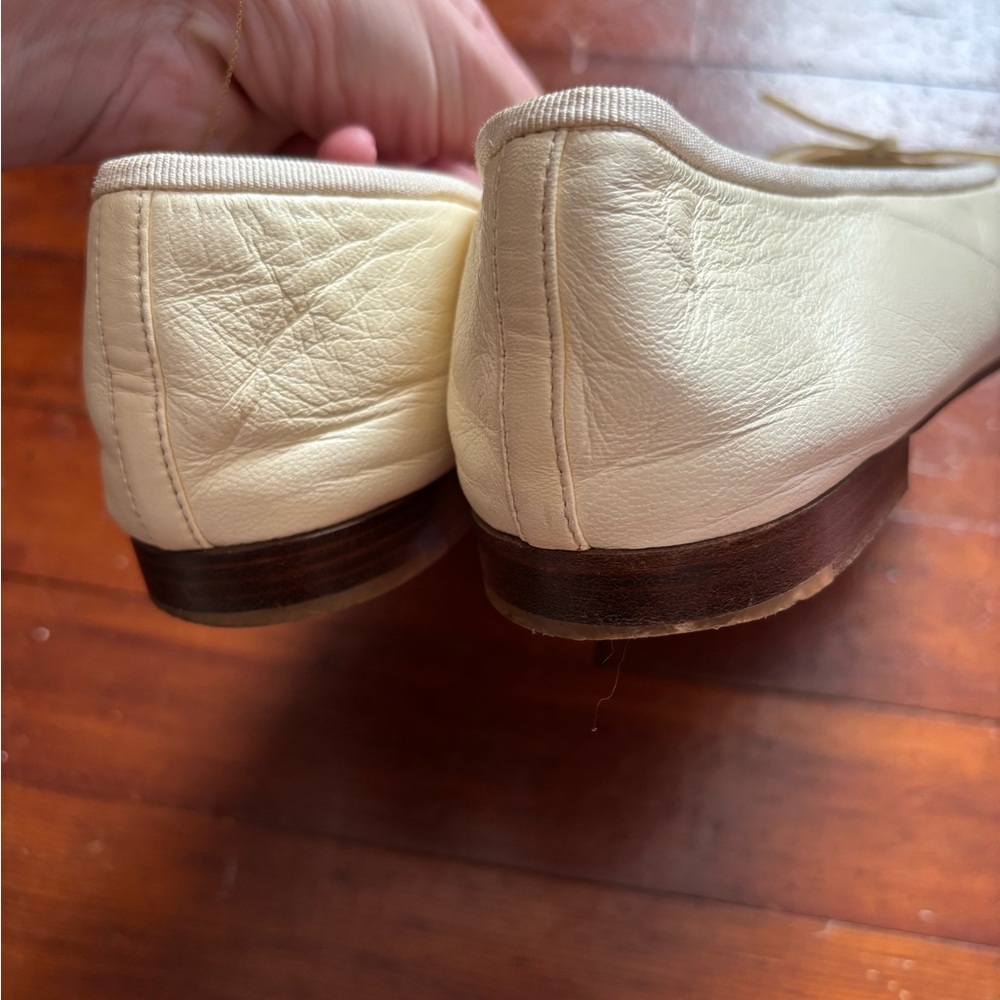 RARE! CHANEL Women's Cream and Yellow Ballet Ballerina Flats, size 9-9.5 - Picture 4 of 6